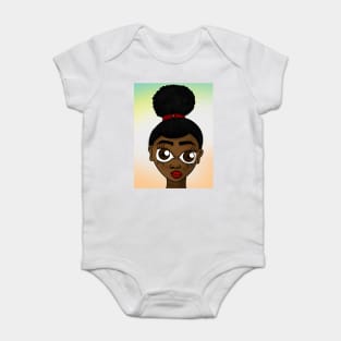 Black girl art Baby Bodysuit